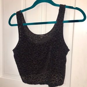 Express M cheetah print top